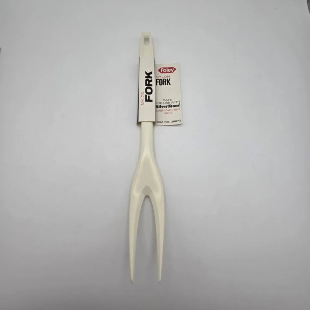 Vintage Foley Heat Resistant White Nylon Two-Tined Kitchen Fork